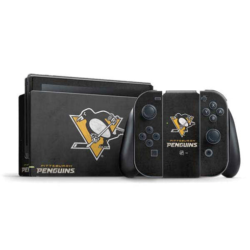 NHL Pittsburgh Penguins Distressed Nintendo Skins