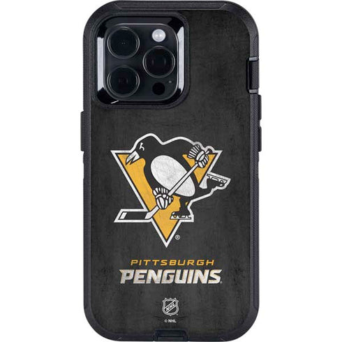 NHL Pittsburgh Penguins Distressed Otterbox Defender iPhone Skin