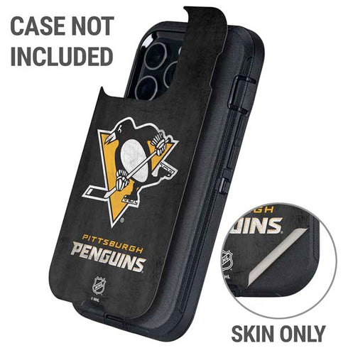 NHL Pittsburgh Penguins Distressed Otterbox Defender iPhone Skin
