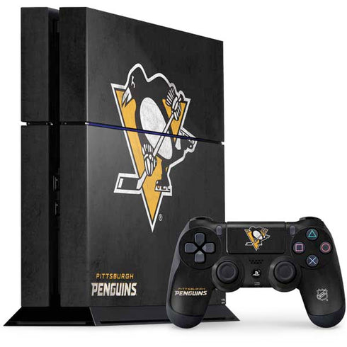 NHL Pittsburgh Penguins Distressed PlayStation PS4 Skins