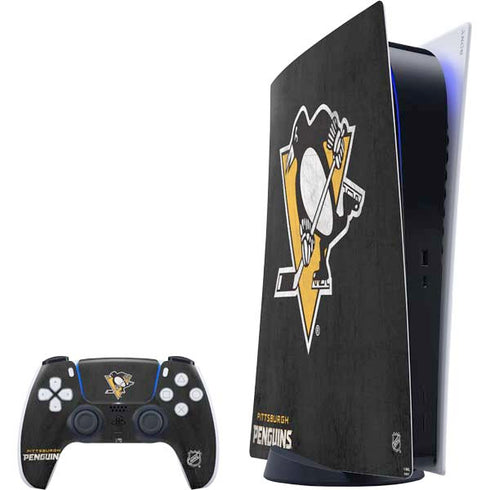NHL Pittsburgh Penguins Distressed PlayStation PS5 Skins
