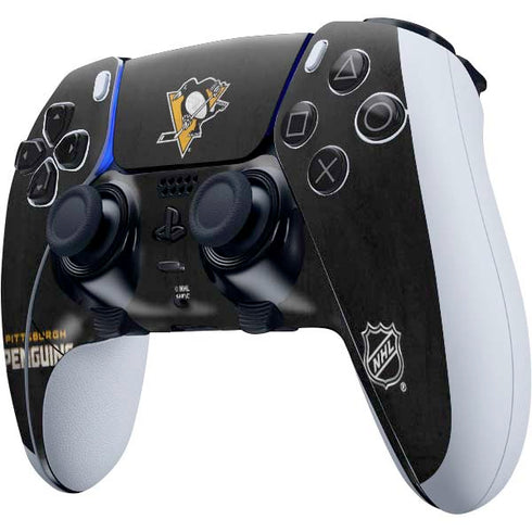 NHL Pittsburgh Penguins Distressed PS5 DualSense Edge Pro Controller Skin