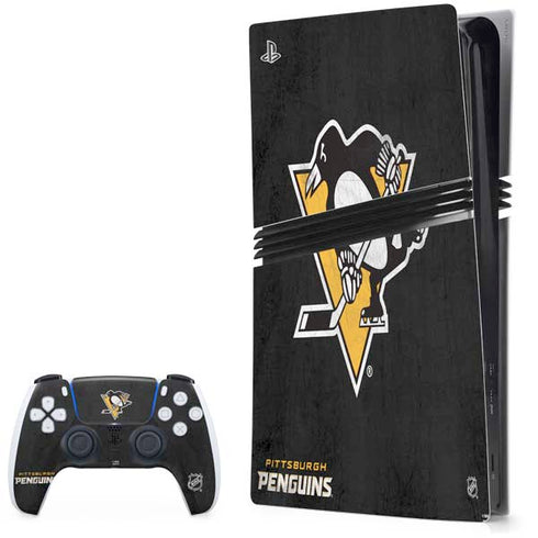 NHL Pittsburgh Penguins Distressed PlayStation PS5 Skins