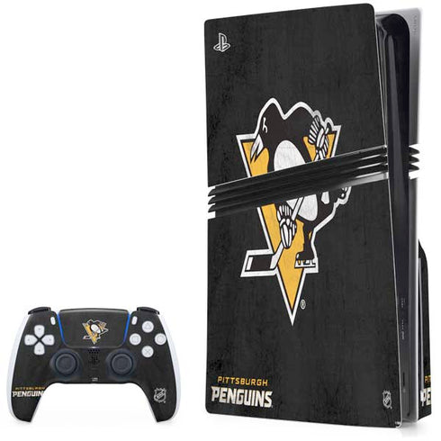 NHL Pittsburgh Penguins Distressed PlayStation PS5 Skins