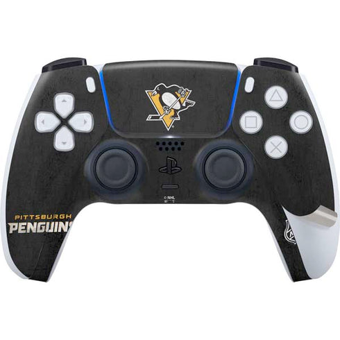 NHL Pittsburgh Penguins Distressed PS5 Pro Disk Bundle Skin