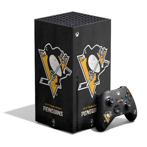 NHL Pittsburgh Penguins Distressed XBox Series X Digital Edition Bundle Skin