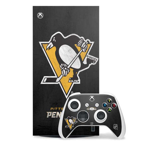 NHL Pittsburgh Penguins Distressed Xbox Series X Skins