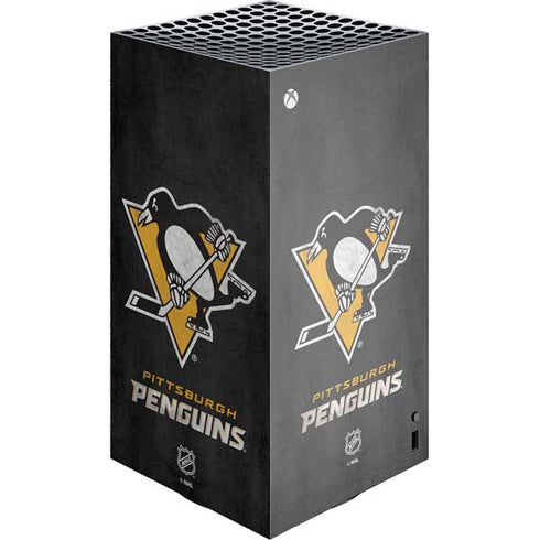NHL Pittsburgh Penguins Distressed XBox Series X Digital Edition Console Skin