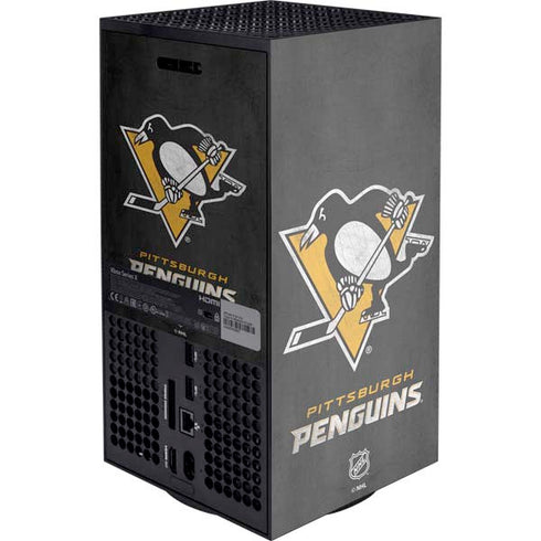 NHL Pittsburgh Penguins Distressed XBox Series X Digital Edition Console Skin