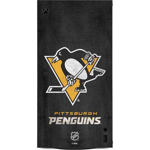 NHL Pittsburgh Penguins Distressed XBox Series X Digital Edition Console Skin