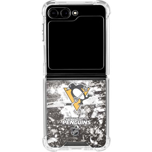 NHL Pittsburgh Penguins Frozen Galaxy Z Flip6 Clear Case