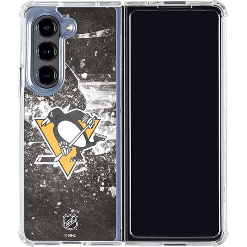NHL Pittsburgh Penguins Frozen Galaxy Z Fold5 5G Clear Case