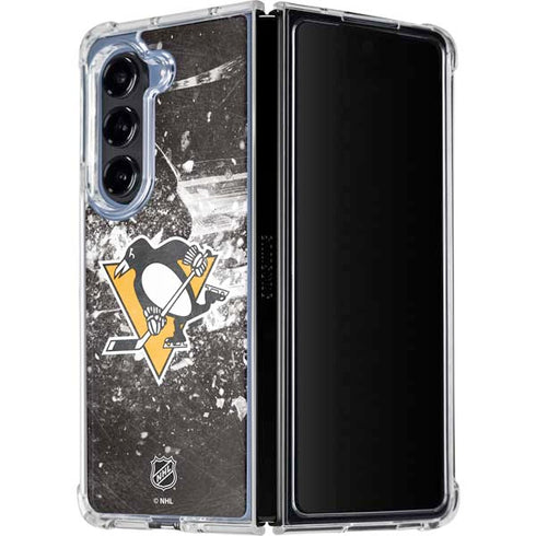 NHL Pittsburgh Penguins Frozen Galaxy Z Fold5 5G Clear Case