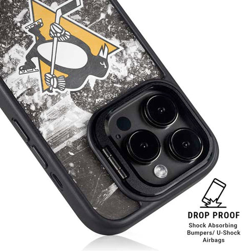 NHL Pittsburgh Penguins Frozen iPhone 14 Pro Max Kickstand Case