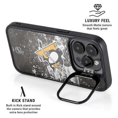 NHL Pittsburgh Penguins Frozen iPhone 16 Pro Max Kickstand Case