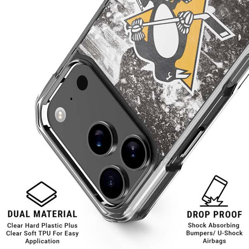 NHL Pittsburgh Penguins Frozen iPhone 17 Pro Max Clear Case