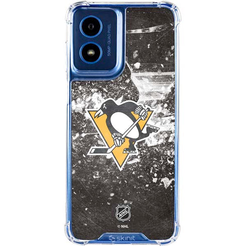 NHL Pittsburgh Penguins Frozen Moto G Play 4G (2024) Clear Case