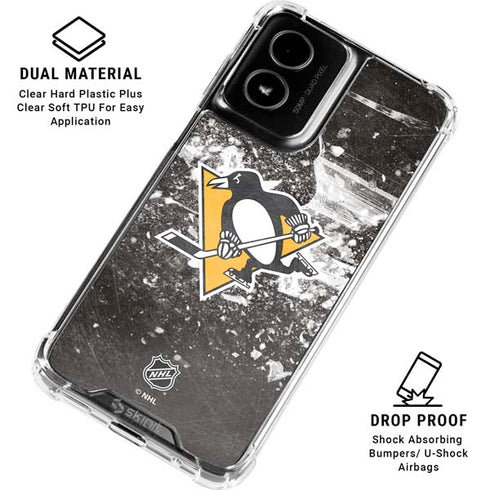 NHL Pittsburgh Penguins Frozen Moto G Power 5G (2024) Clear Case