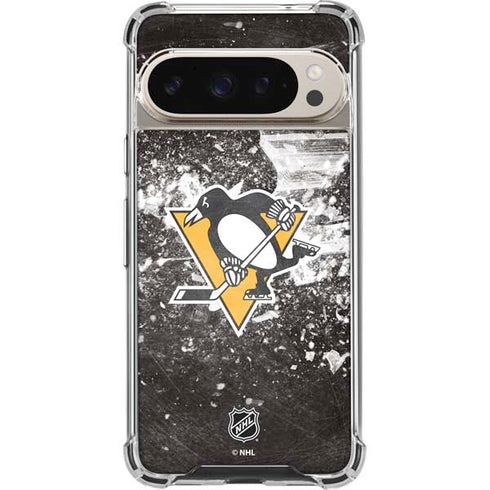 NHL Pittsburgh Penguins Frozen Pixel 9 Pro XL Clear Case