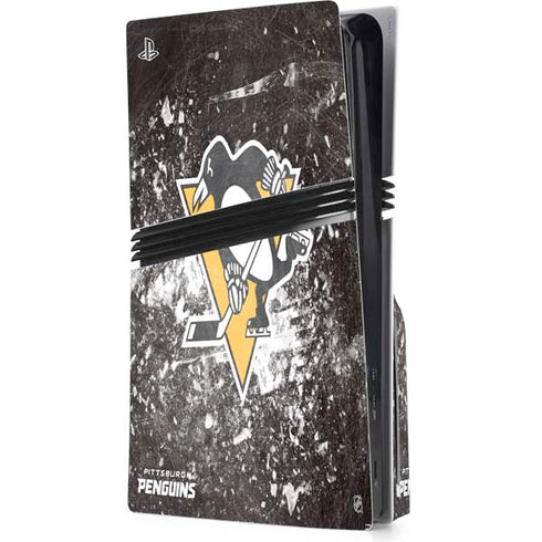 NHL Pittsburgh Penguins Frozen PS5 Pro Disk Console Skin