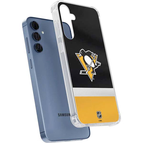 NHL Pittsburgh Penguins Jersey Galaxy A35 5G Clear Case