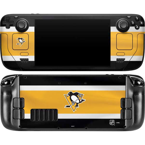 NHL Pittsburgh Penguins Jersey Steam Deck Handheld Gaming Computer OLED Skin