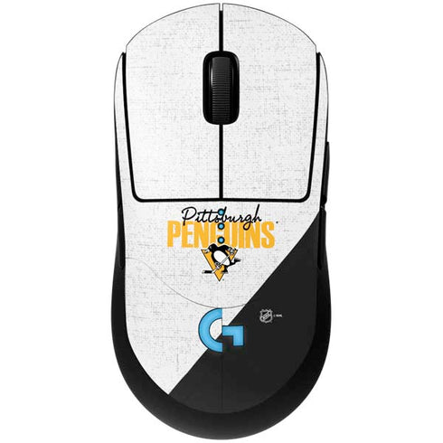 NHL Pittsburgh Penguins Script G Pro Wireless Gaming Mouse Skin