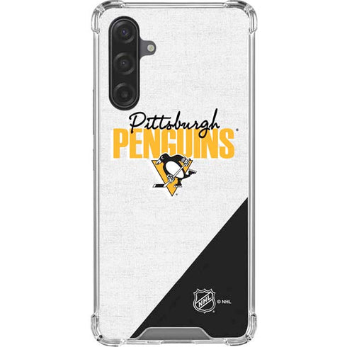 NHL Pittsburgh Penguins Script Galaxy A17 Clear Case