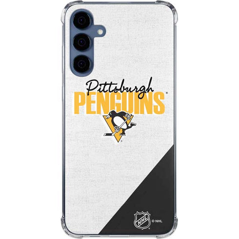NHL Pittsburgh Penguins Script Galaxy A35 5G Clear Case