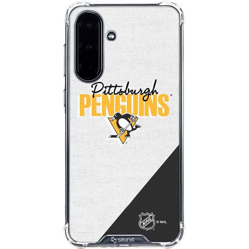 NHL Pittsburgh Penguins Script Galaxy A36 5G Clear Case