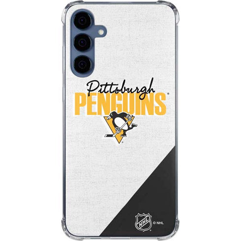 NHL Pittsburgh Penguins Script Galaxy A55 5G Clear Case