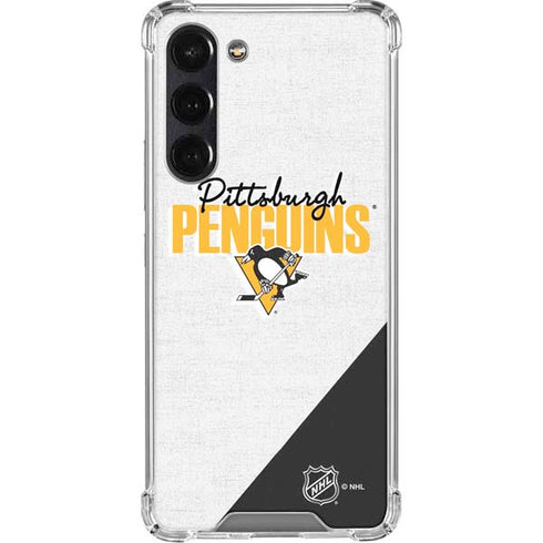 NHL Pittsburgh Penguins Script Galaxy S24 FE Clear Case