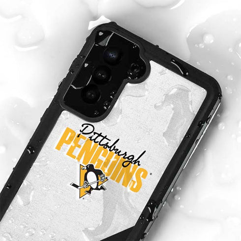 NHL Pittsburgh Penguins Script Galaxy S24 Plus Waterproof Case