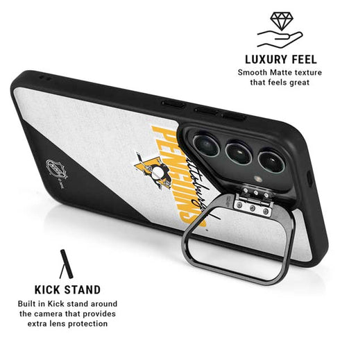 NHL Pittsburgh Penguins Script Galaxy S25 Ultra Kickstand Case