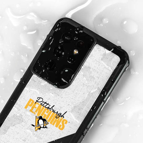 NHL Pittsburgh Penguins Script Galaxy S24 Ultra Waterproof Case
