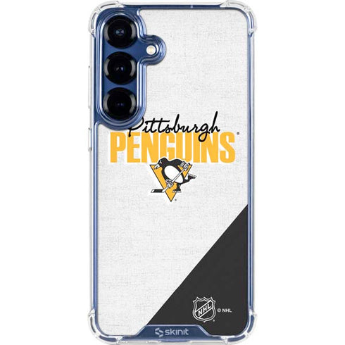 NHL Pittsburgh Penguins Script Galaxy S25 Clear Case