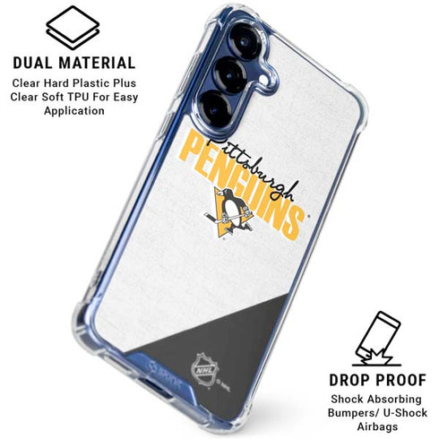 NHL Pittsburgh Penguins Script Galaxy S25 Clear Case