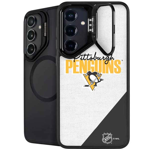 NHL Pittsburgh Penguins Script Galaxy S26 Plus Kickstand Case