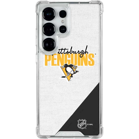 NHL Pittsburgh Penguins Script Galaxy S26 Ultra Clear Case