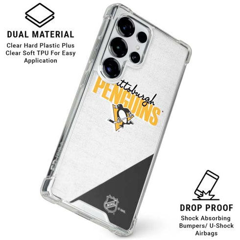 NHL Pittsburgh Penguins Script Galaxy S26 Ultra Clear Case