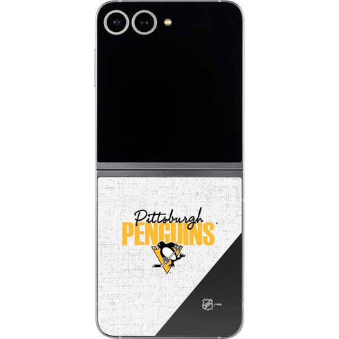 NHL Pittsburgh Penguins Script Galaxy Z Flip6 Skin
