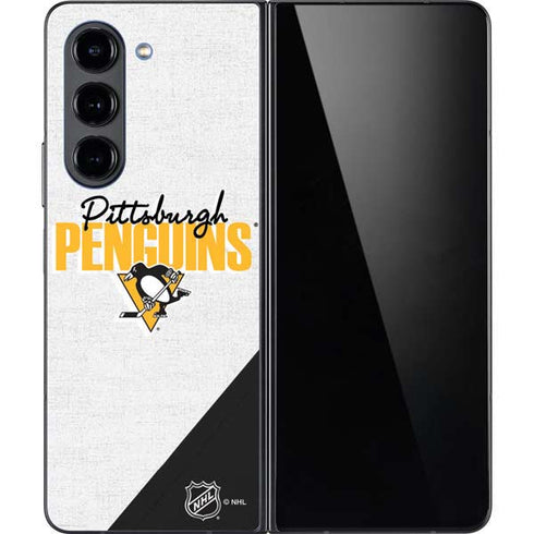 NHL Pittsburgh Penguins Script Galaxy Z Fold5 5G Skin