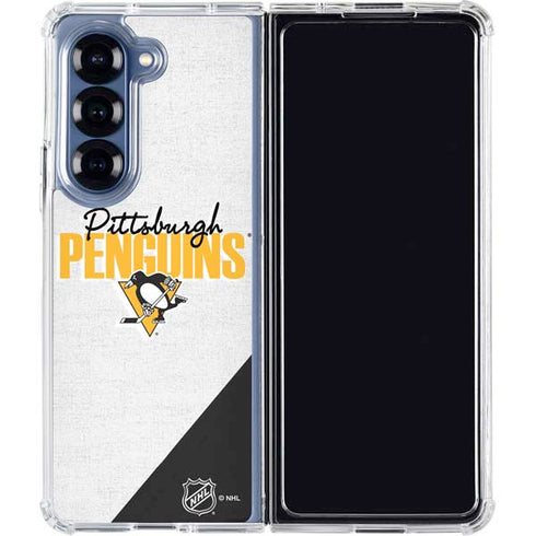 NHL Pittsburgh Penguins Script Galaxy Z Fold6 Clear Case