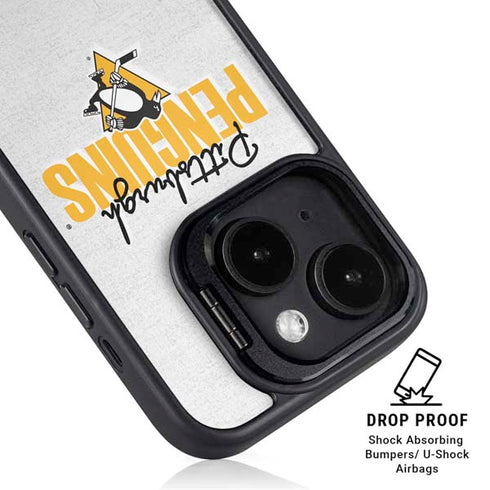 NHL Pittsburgh Penguins Script iPhone 14 Plus Kickstand Case