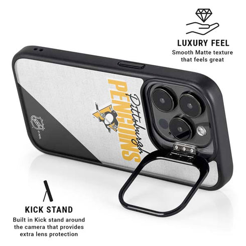 NHL Pittsburgh Penguins Script iPhone 14 Pro Kickstand Case