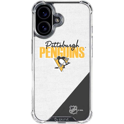 NHL Pittsburgh Penguins Script iPhone 16 Clear Case