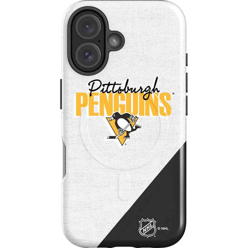 NHL Pittsburgh Penguins Script iPhone 16 Magsafe Impact Case