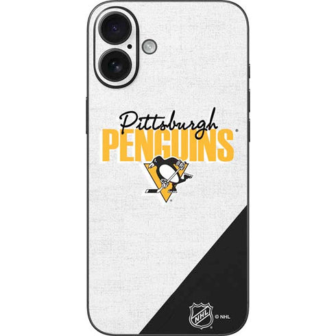 NHL Pittsburgh Penguins Script iPhone 16 Plus Skin
