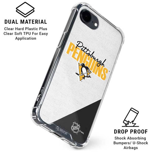 NHL Pittsburgh Penguins Script iPhone 16e Clear Case