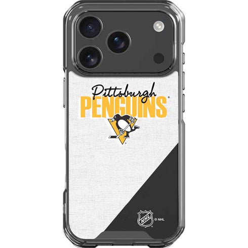 NHL Pittsburgh Penguins Script iPhone 18 Pro Clear Case